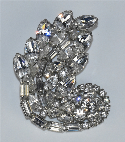 Marilyn Monroe Ornate Rhinestone Brooch Gifted to Her Foster Mother Grace Goddard