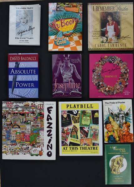 Signed Book Collection of 10 Books Incl. Virginia Mayo and Others