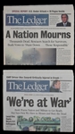 2001 $1 Silver Eagle PGCS GEM Uncirculated World Trade Center Ground Zero Recovery Coin Plus Two 9-11-Related 2001 Newspapers