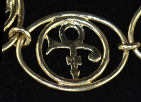 1990's Prince Stage-Worn 14K Gold “LOVE” Symbol Necklace and Bracelet – Worn on his “Jam of the Year” Tour