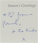 1997 Paul McCartney Signed Christmas Card with Heart Drawing (PSA) 