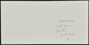 1997 Paul McCartney Signed Christmas Card with Heart Drawing (PSA) 