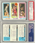 1980 Topps Basketball Complete Set (176) Including Bird/Erving/Johnson” PSA EX-MT 6