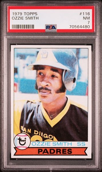 1979 Topps #116 Ozzie Smith Rookie Card – PSA NM 7