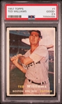 1957 Topps #1 Ted Williams – PSA GD+ 2.5