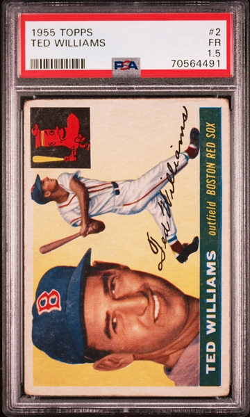 1955 Topps #2 Ted Williams – PSA FR 1.5