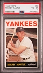1964 Topps #50 Mickey Mantle – PSA VG-EX 4