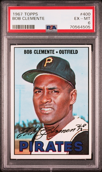 1967 Topps #400 Roberto Clemente  – PSA EX-MT 6