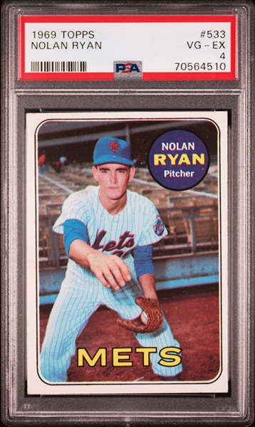 1969 Topps #533 Nolan Ryan  – PSA VG-EX 4