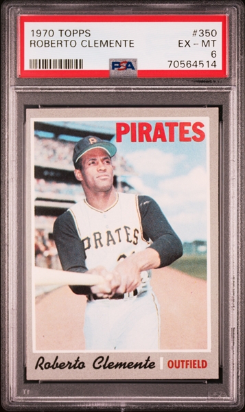 1970 Topps #350 Roberto Clemente – PSA EX-MT 6