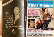 1972 Elvis Presley Pair of Original News Service Photographs Used in April 1972 <em>Movie Mirror</em> Magazine