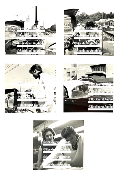 1956 Elvis Presley Group of Seven Photographs with Barbara Hearn, Returning from Hollywood and with his Messerschmitt!!