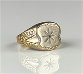 1950s Elvis Presley Owned "Starburst" 18K Gold and Diamond Ring