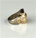 Elvis Presley Owned “Eagle's Wings” Gold and Mother of Pearl Ring