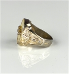 Elvis Presley Owned “Eagle's Wings” Gold and Mother of Pearl Ring