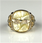 Elvis Presley Owned “Eagle's Wings” Gold and Mother of Pearl Ring