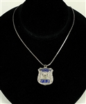 Elvis Presley Owned New York City Transit Police Badge Necklace