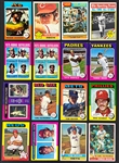 1975 and 1976 Topps Baseball Card Collection (347) Including #228 George Brett and #223 Robin Yount Rookie Cards
