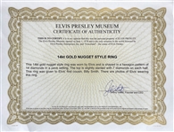 Elvis Presley Owned Diamond and 14K Gold Ring Given to His Cousin Billy Smith – Former Jimmy Velvet Collection