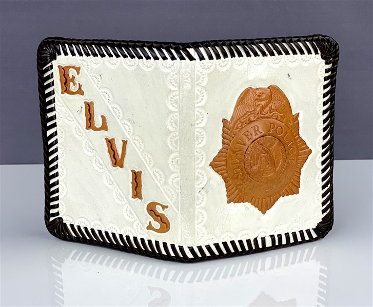 Elvis Presley Owned “ELVIS” Monogrammed Denver Police Badge Wallet – Former Jimmy Velvet Collection