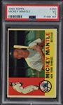 1960 Topps #350 Mickey Mantle – PSA VG 3