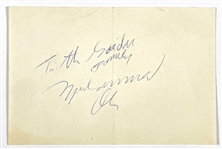 Muhammad Ali Signed and Inscribed Cut