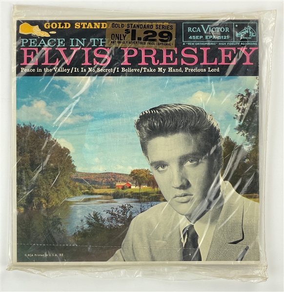 1959 STILL SEALED RCA 45 RPM EP Elvis Presleys <em>Peace In The Valley</em> (EPA-5121)