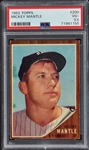 1962 Topps #200 Mickey Mantle - PSA VG+ 3.5