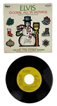 1971 Elvis Presley RCA Victor Yellow Label  “Not For Sale” 45 RPM Single “Merry Christmas Baby / O Come, All Ye Faithful” with Picture Sleeve (74-0572) 