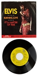 1972 Elvis Presley RCA Victor Yellow Label  “Not For Sale” 45 RPM Single “Burning Love / It's a Matter of Time” with Picture Sleeve (74-0769) 