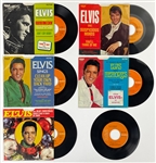 1950's-1970's Elvis Presley RCA Orange Label 45 RPM Singles and EPs Collection of 21 Different