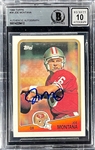 1988 Topps #38 Joe Montana Signed Card - Encapsulated BAS 10 Autograph! - From 2022 Leaf Buyback Edition w/Original Box