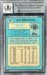 1988 Topps #38 Joe Montana Signed Card - Encapsulated BAS 10 Autograph! - From 2022 Leaf Buyback Edition w/Original Box