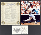 Baseball Hall of Famer Signed Photos and Other Pieces (19 Different) Incl. Willie Mays, Stan Musial, Reggie Jackson and Others (BAS)