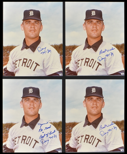 Denny McClain Signed 8x10 Photos Group of 19 (BAS)