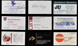 NCAA Basketball and Football Coaches Signed Business Cards (30) Incl. Rick Pitino, Nick Saban and Others (BAS)