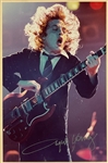 AC/DC Band-Signed Photographs Display with Stage Acquired Guitar Picks (BAS) - Angus Young, Malcom Young, Brian Johnson and Cliff Williams