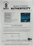 1986 Journey Band-Signed <em>Raised on Radio</em> Record Store Cover Slick Plus Concert Tour Backstage Pass and Tickets (BAS)