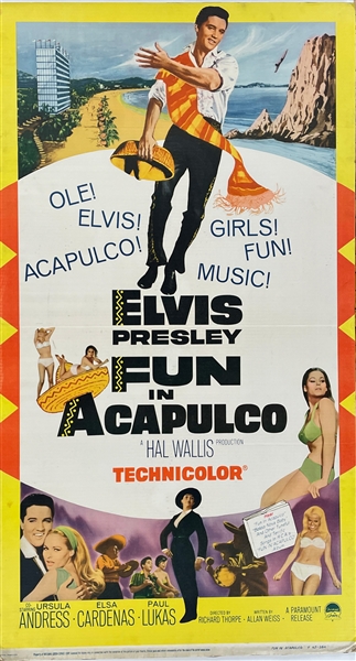 1963 <em>Fun in Acapulco</em> Die-Cut Lobby Standee Display – A Rare Survivor! – Starring Elvis Presley