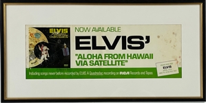1973 RCA Victor <em>Elvis Aloha From Hawaii Via Satellite</em> Original Unused Record Store Banner