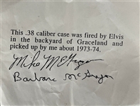 1973 Elvis Presley Remington .38 Caliber Bullet Fired in the Backyard at Graceland - From Mike McGregor
