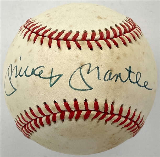 Mickey Mantle Single Signed Baseball (BAS)