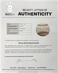 Mickey Mantle Single Signed Baseball (BAS)