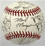 1988 Team USA Olympic Baseball Team Signed Baseball with 20 Signatures Incl. Jim Abbott and Robin Ventura (BAS)