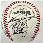 1992 Team USA Olympic Baseball Team Signed Baseball with 19 Signatures in Display w/Team Photo Incl. Jason Varitek and Nomar Garciaparra (BAS)