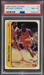 1986 Fleer Basketball Stickers #8 Micheal Jordan - PSA NM-MT 8