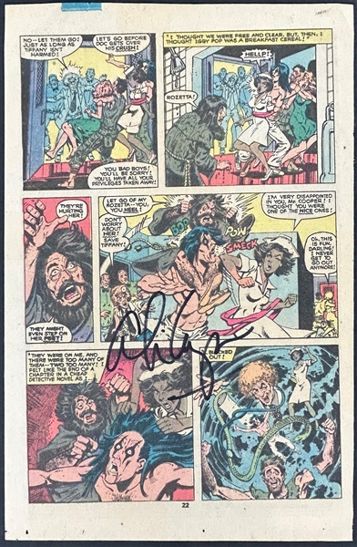 Alice Cooper Signed Page from 1979 <em>Marvel Premiere #50 Alice Cooper</em> (BAS)