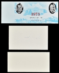 Vice President Spiro T. Agnew Signed 1973 Presidential Inauguration Ticket Also Signed By His Wife Plus Agnew Signed Index Card (BAS)
