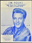 1950's - 1960's Elvis Presley Sheet Music Collection of 6 Incl. Heartbreak Hotel, Love Me Tender and Others
