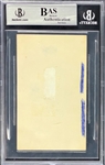 Hank Aaron Signed Index Card (Beckett Encapsulated)